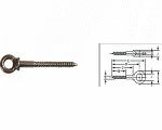 Tornillo de perno de ojo galvanizado del tornillo G275